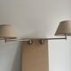 Paire d’appliques orientables vintage, Art Deco chrome et beige