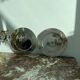 Pair of vintage, underplates, silver metal