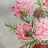 Watercolor with vintage carnations