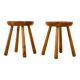 Set of 2 Charlotte Perriand Stools for Les Arcs, 1960s