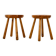 Set of 2 Charlotte Perriand Stools for Les Arcs, 1960s