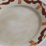 Set of 7 flat plates badonviller, nanteuil, vintage french, authentic, rare, countryside