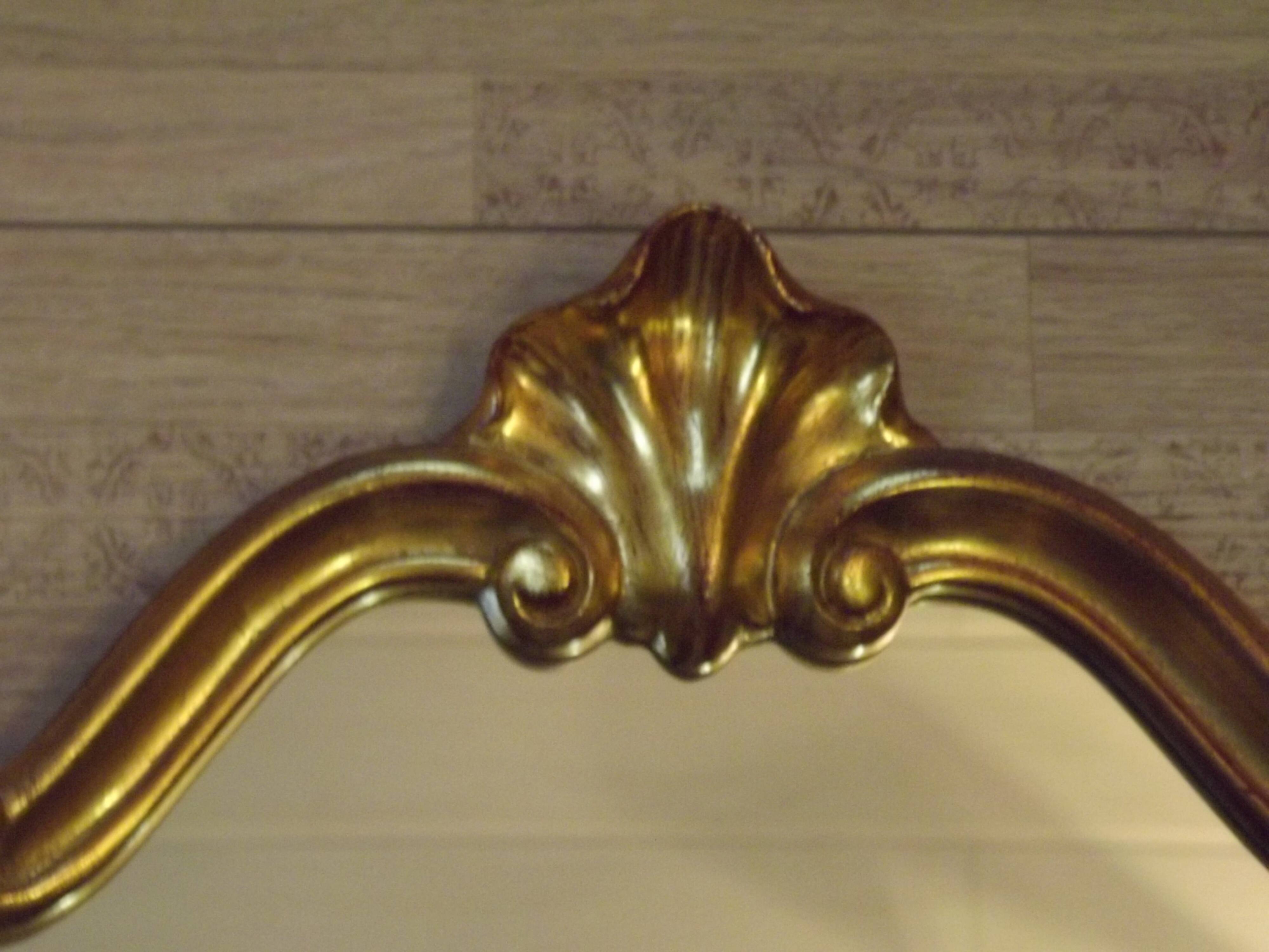 Vintage Ornate Gold Resin Wall-Mounted Mirror & Matching Console Table 5055