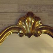 Vintage Ornate Gold Resin Wall-Mounted Mirror & Matching Console Table 5055