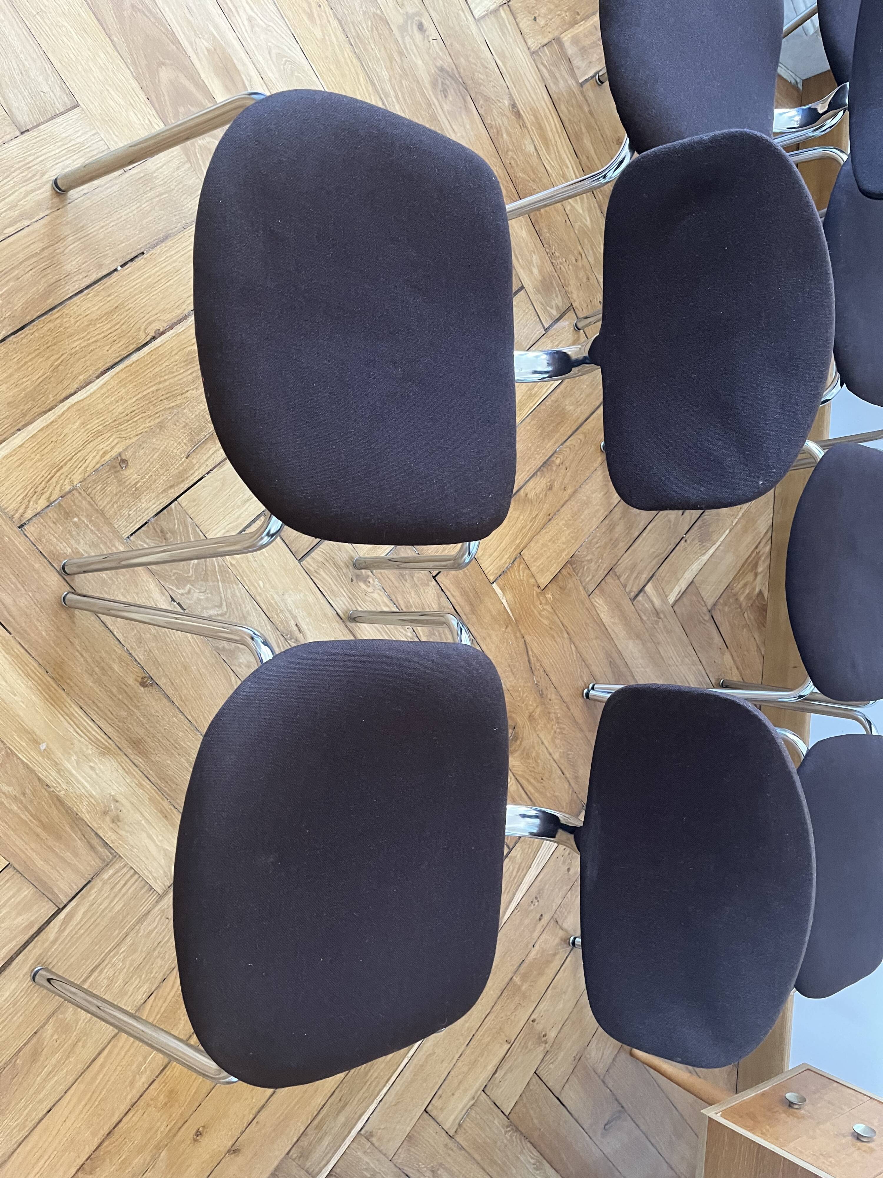 Set of 7 Steelcase Strafor chairs
