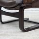 1970s, Swedish design by Åke Fribytter, armchair, furniture leather.