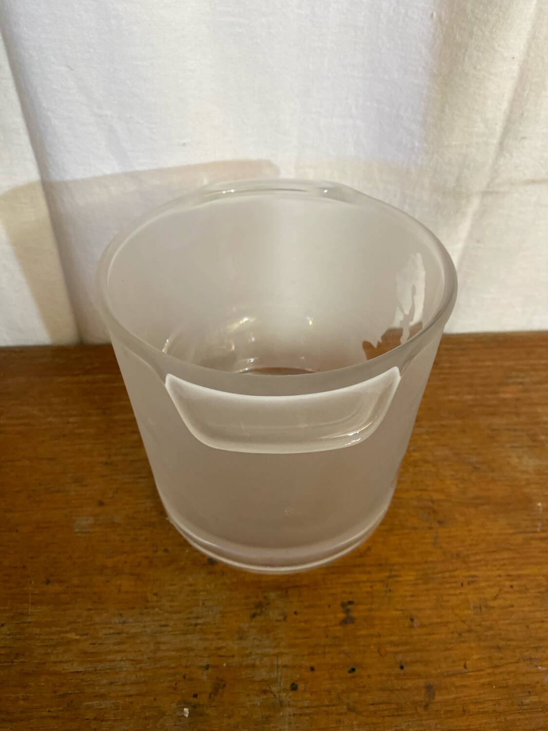 Seau A Glace Ancien SPIE Verre Moulé Carte Europe Vintage