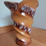 Vase fat lava signed Baudin 70s