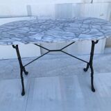 Table bistrot marbre ovale