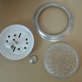 Glass and metal ceiling light