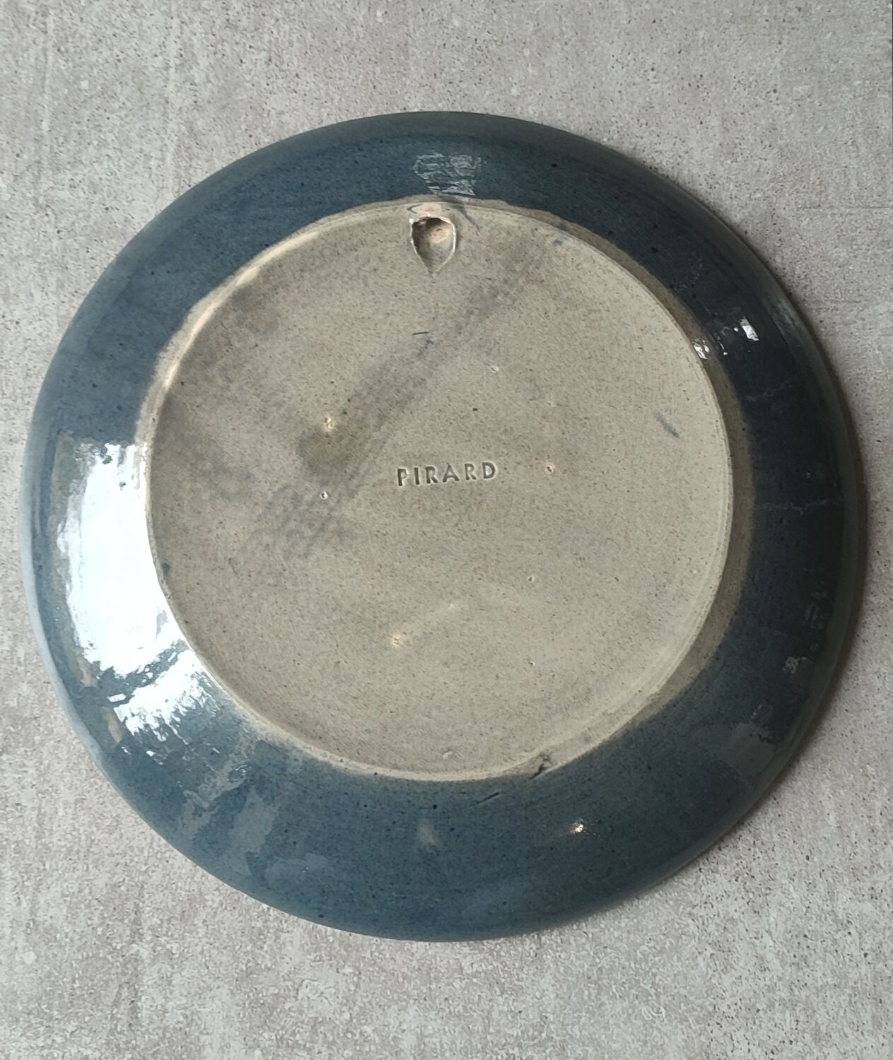 Large stoneware plate from Alsace Vincent Pirard Soufflenheim