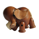 Teak wooden elephant toy by Arne Basse, Denmark 1960s.