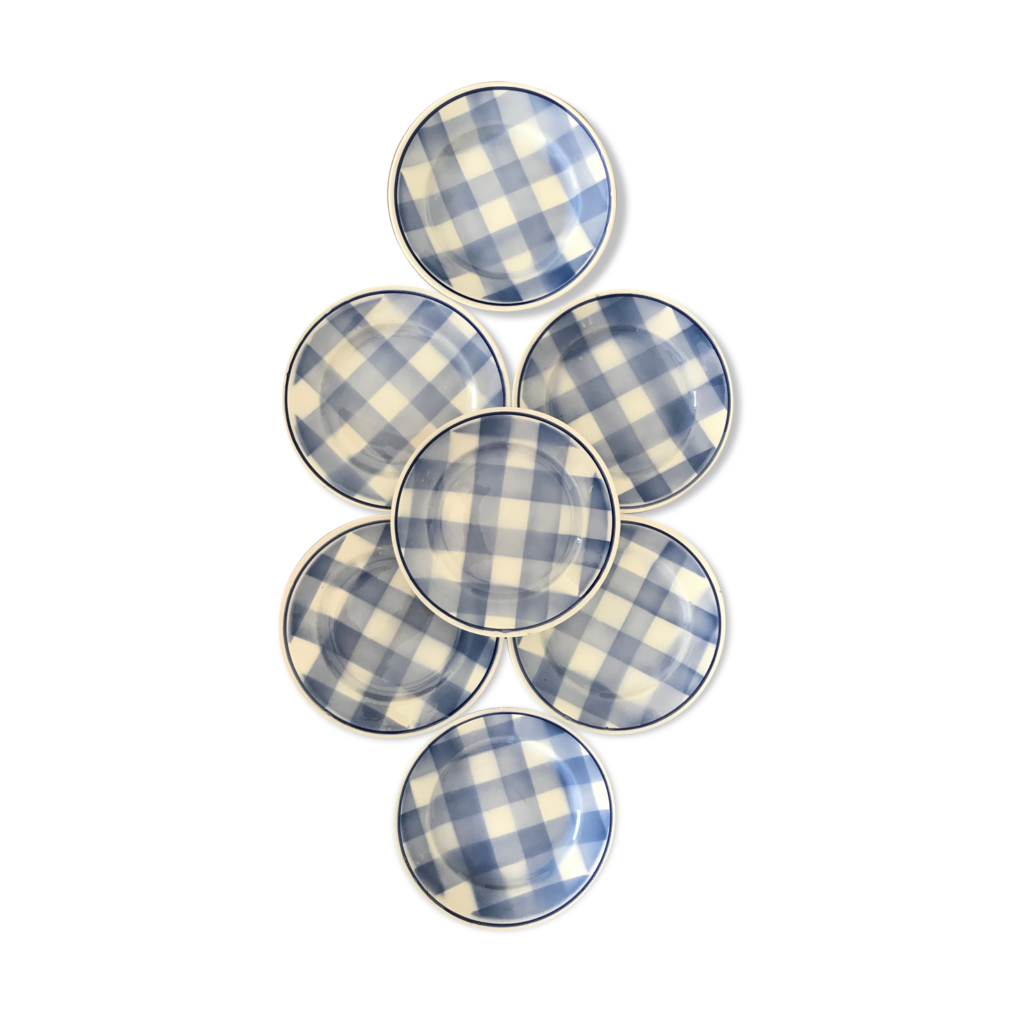 Set of 7 dessert plates