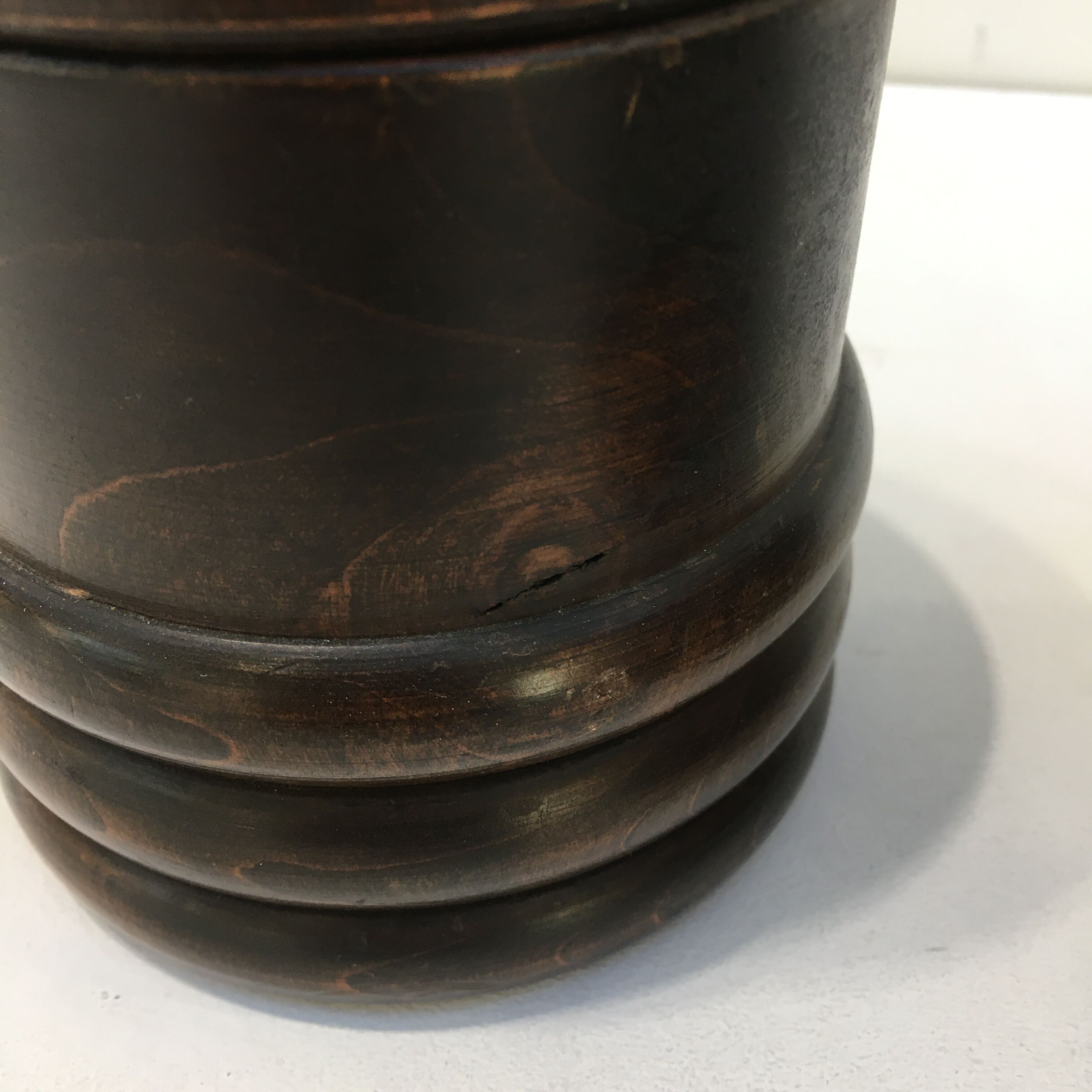 Two old wooden tobacco boxes