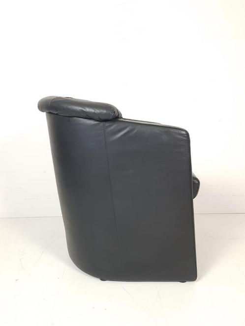 Black leather armchair Rolf Benz