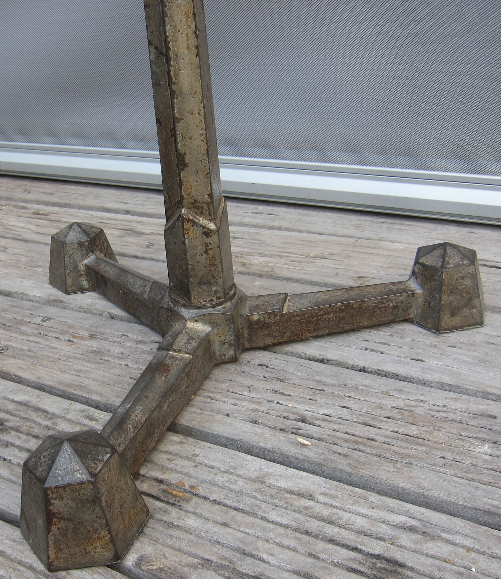 Mirror hatter time triptych art deco 14x55cm