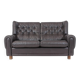 Mid-Century Design Black Leather Sofa, 1970s, Czechoslovakia