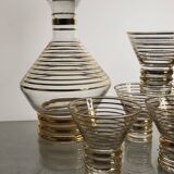 Porto Service / 7 Glasses and Art Deco Carafe