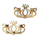 Large Art Nouveau gate handles in gilded brass/Arabesque handles