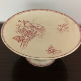 HB Compotier - Provençal Co. Terre de Fer Rouge Flowers Vintage Cake Dish