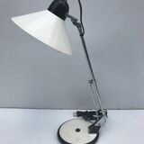 Table Aluminor lamp adjustable white metal and chrome vintage