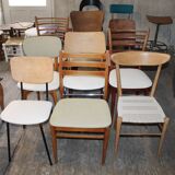 Lot of 9 retaped vintage chairs