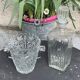 Whiskey carafe and ice bucket in transparent glass vintage 1960/70