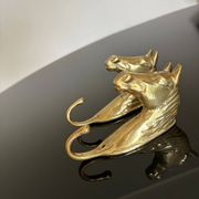 Pair of bronze coat hooks - Italy, 1950s