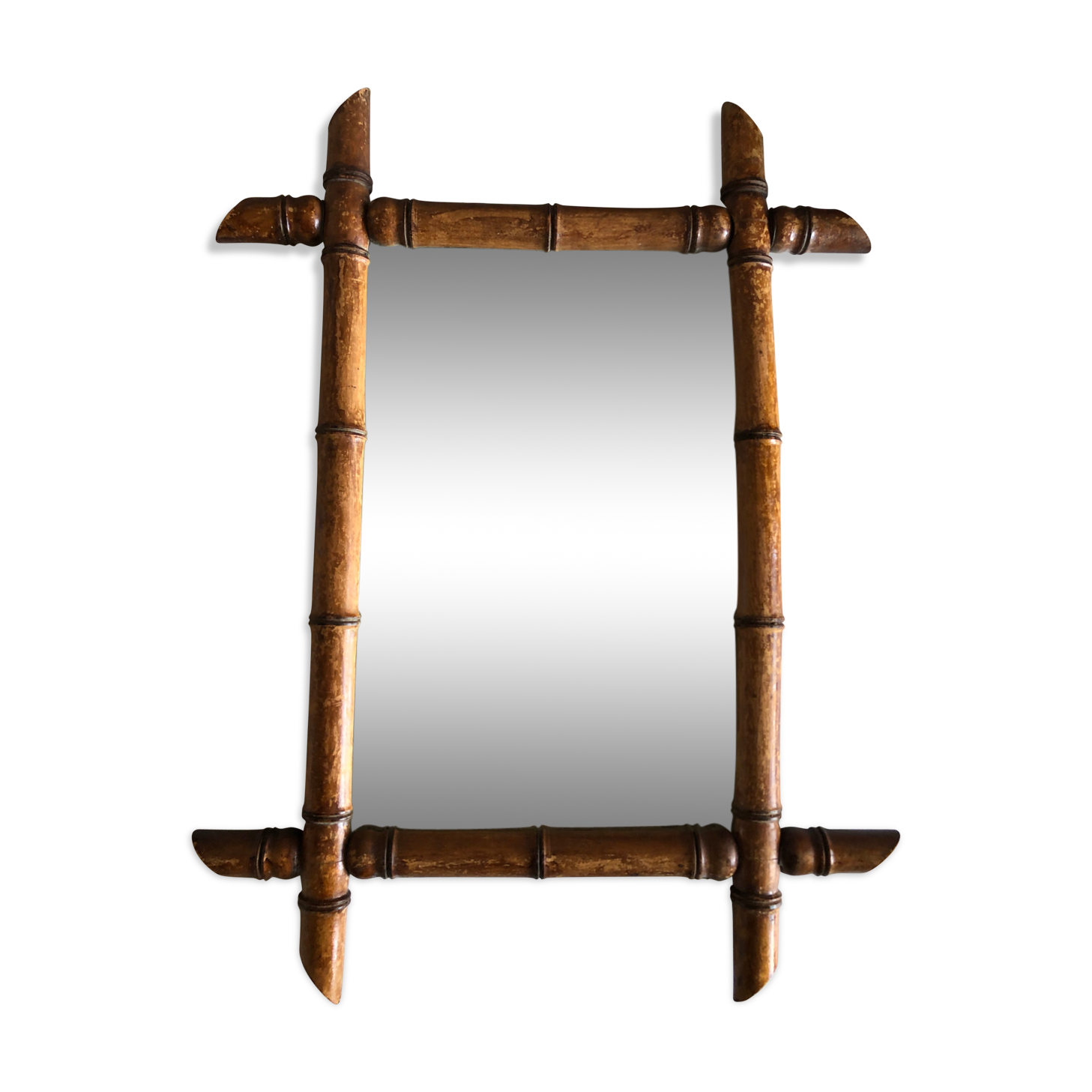 Old bamboo mirror 46x60cm