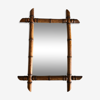 Old bamboo mirror 46x60cm