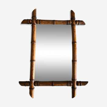 Miroir ancien bambou 46x60cm