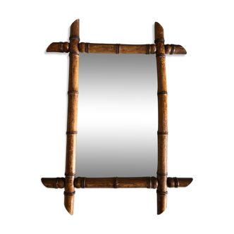 Old bamboo mirror 46x60cm