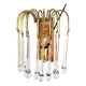Teardrop wall lamp with 13 clear Murano glass drops