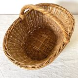 Braided wicker basket