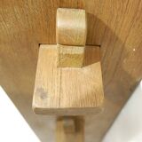 Brutalist shelf in solid wood - 1950s