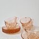 Set of 6 "Rosaline" coffee cups '70s - Arcoroc France vintage