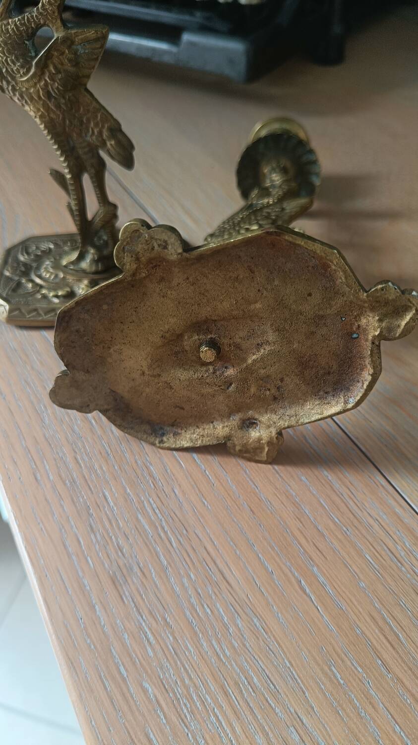 Paire de bougeoirs anciens Style orientaliste Art déco