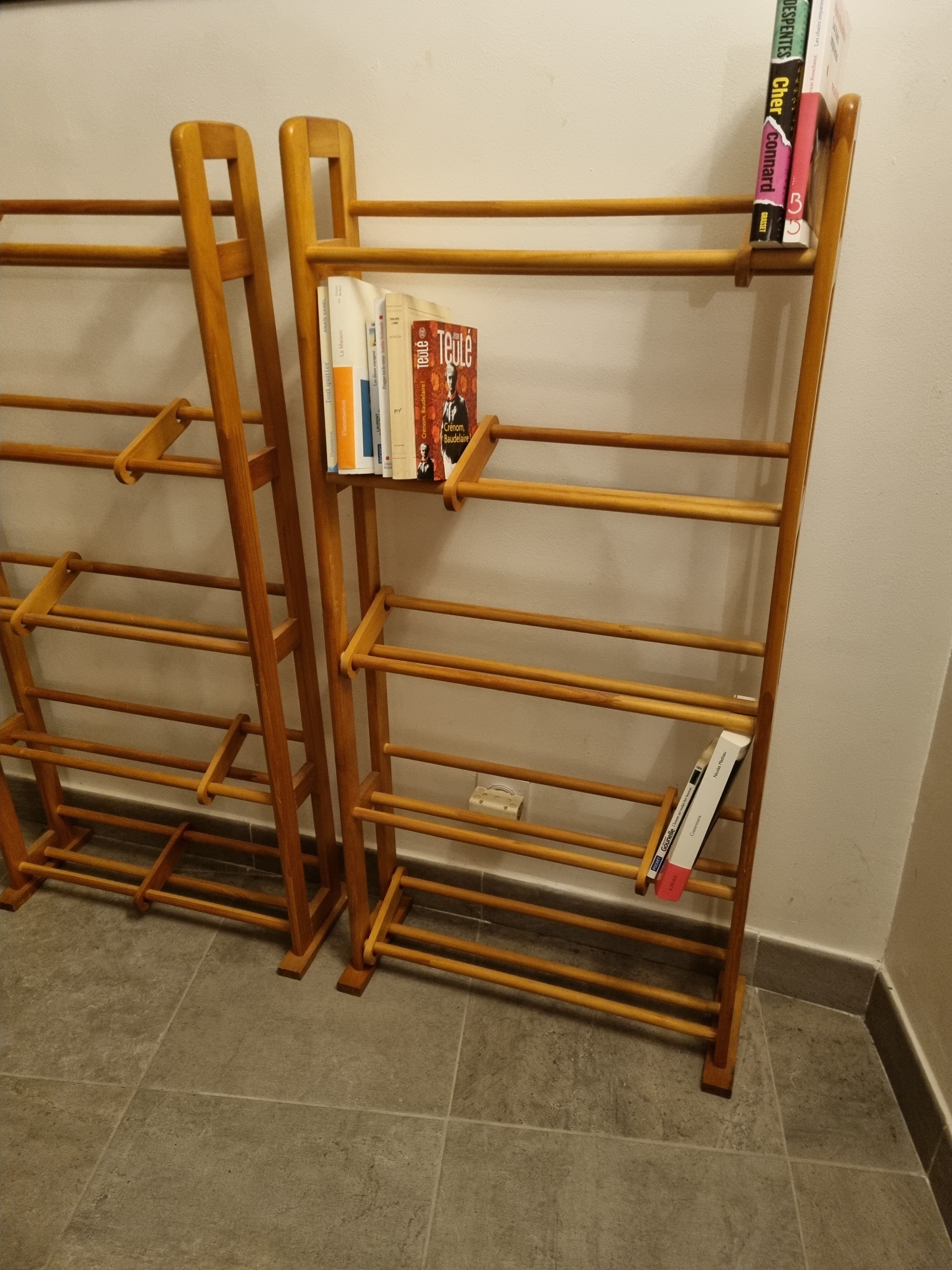 Pair of pine bookcases 70s/80s