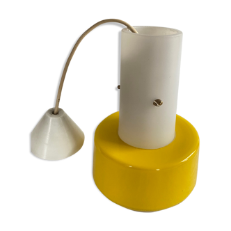 Frosted glass suspension and vintage colored glass 60