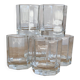 6 vintage octagonal Esso water glasses
