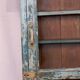 Old art deco wall showcase in burmese teak original blue-gray patina