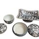 Set of three ceramic bowls with floral decoration G&C Denmark 20th century