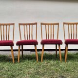 Set 4 Chaises Vintage tchèque 1960s