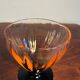 Art Deco sorbet ice cream cup in bubbled glass from the 60s