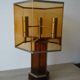Large plexiglass lamp design year 70s Rega