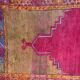 Old Turkish carpet Anatolia handmade 105x135 cm