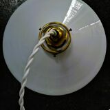 Suspension/baladeuse ancienne opaline blanche art déco 1930