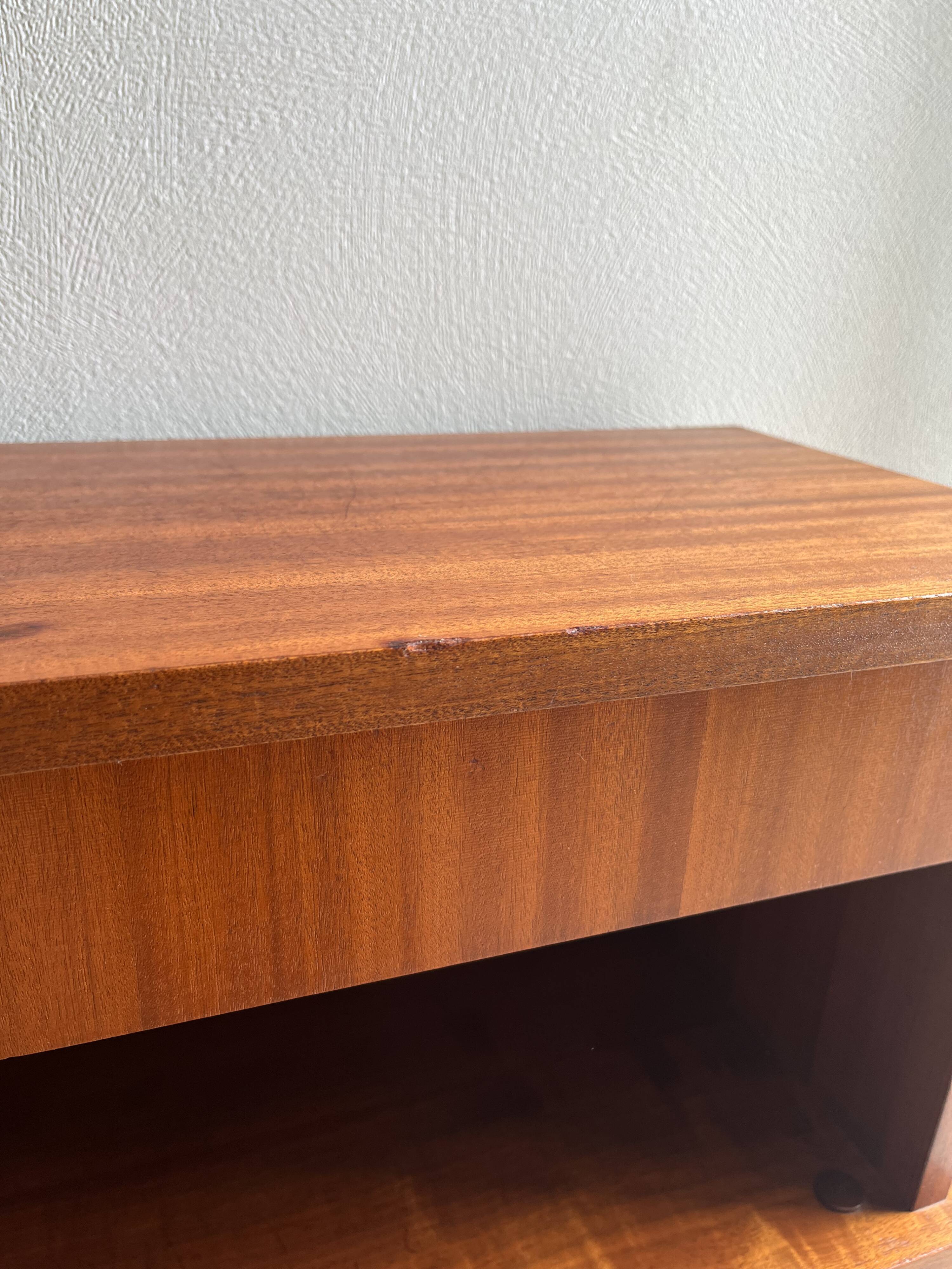 Bedside table vintage feet compass