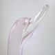 Pink Sommerso Murano glass swan by Elio Raffaeli, Italy