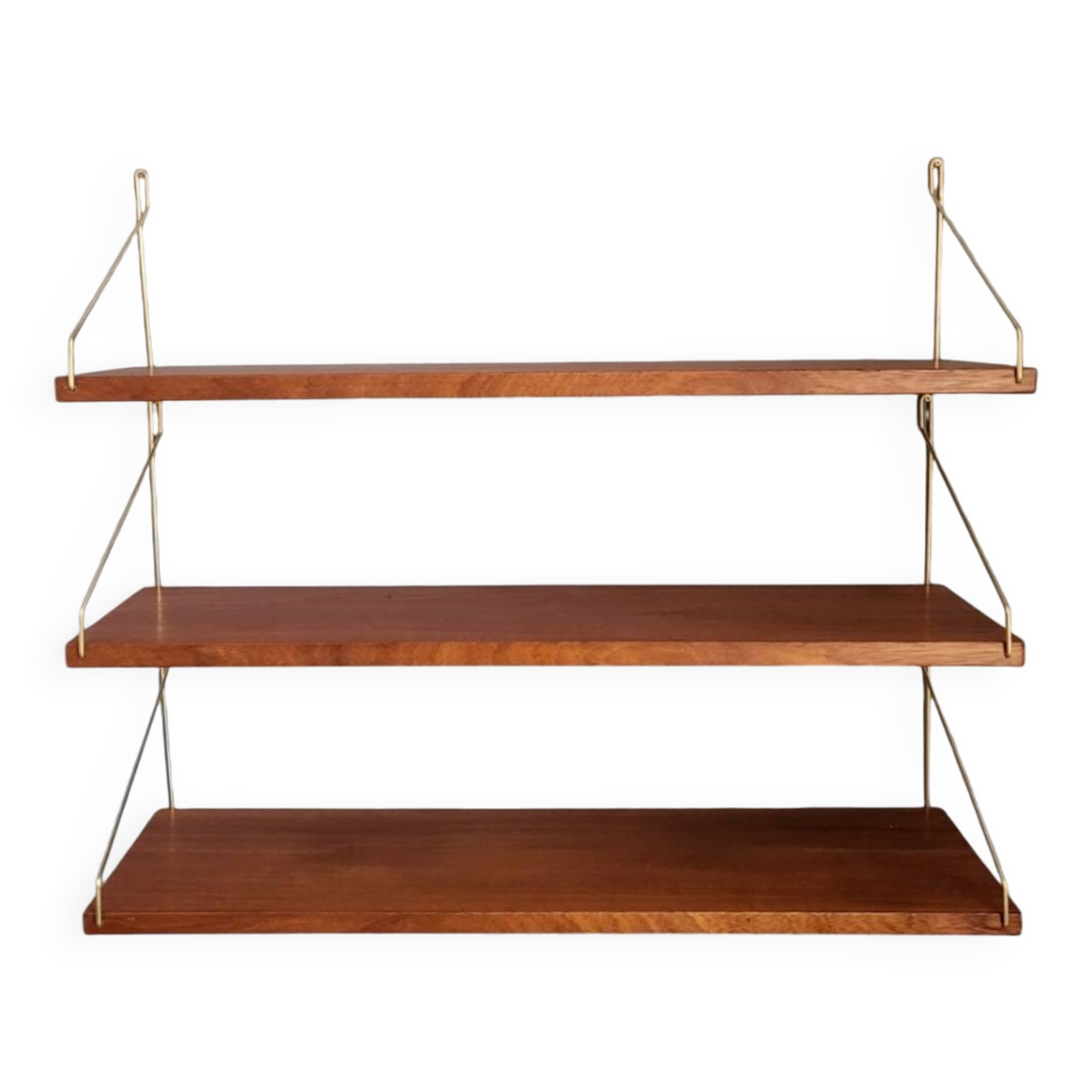 Scandinavian wall shelves 1960s, Set of 3